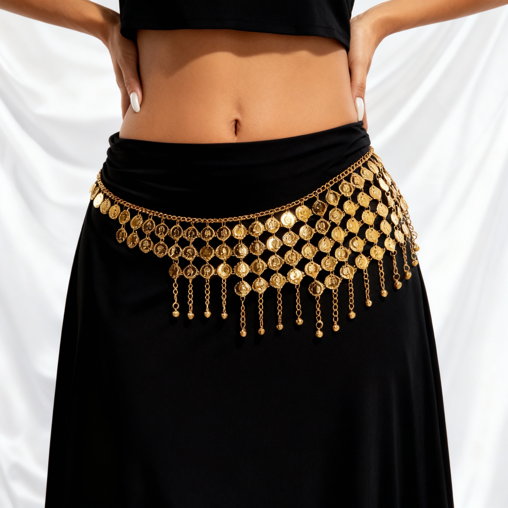 Body Jewellery - Boho Beauty Portrait Coin Bell Fringe