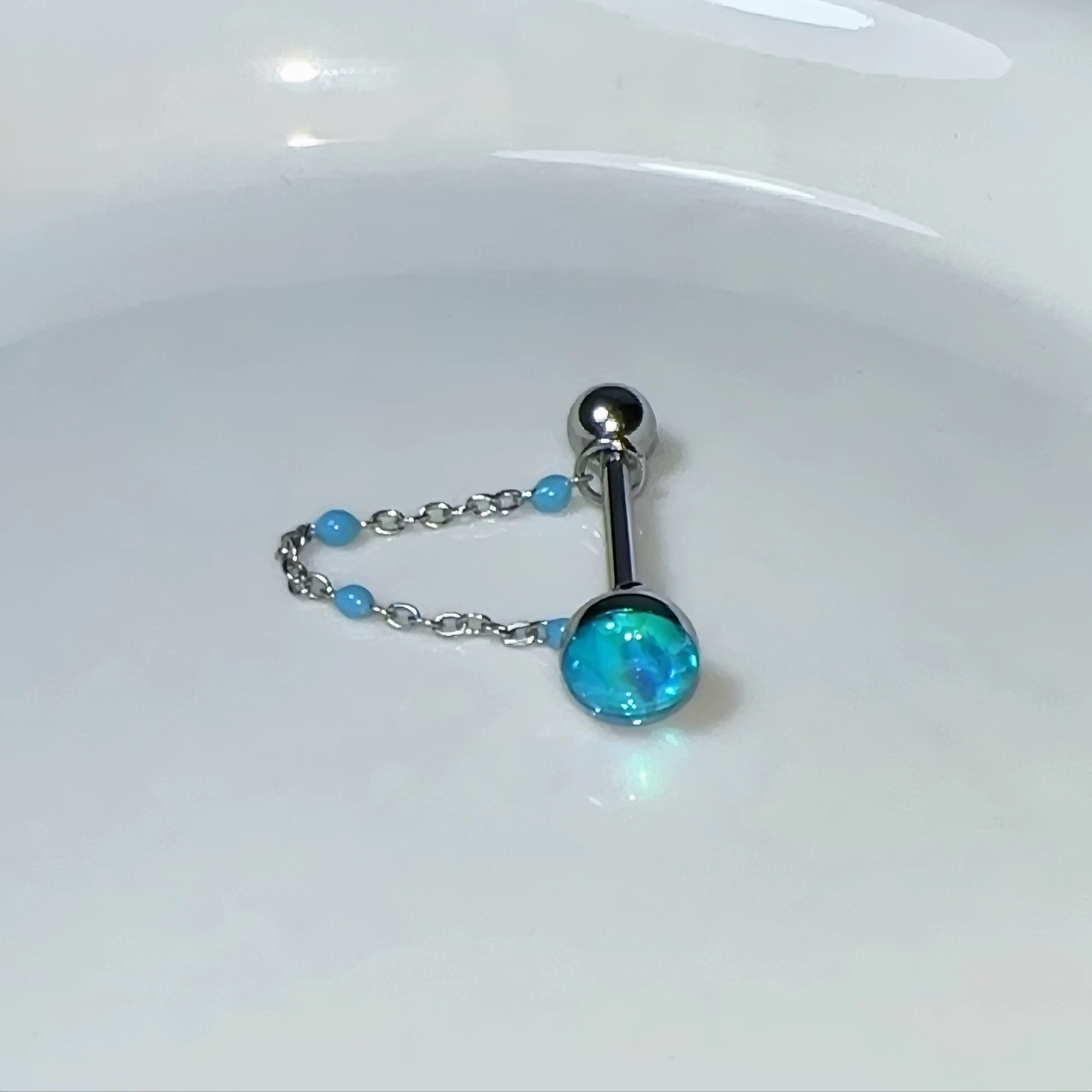 1Pc High-Quality Trendy Blue G – обзор и цена Body Jewelry High Quality