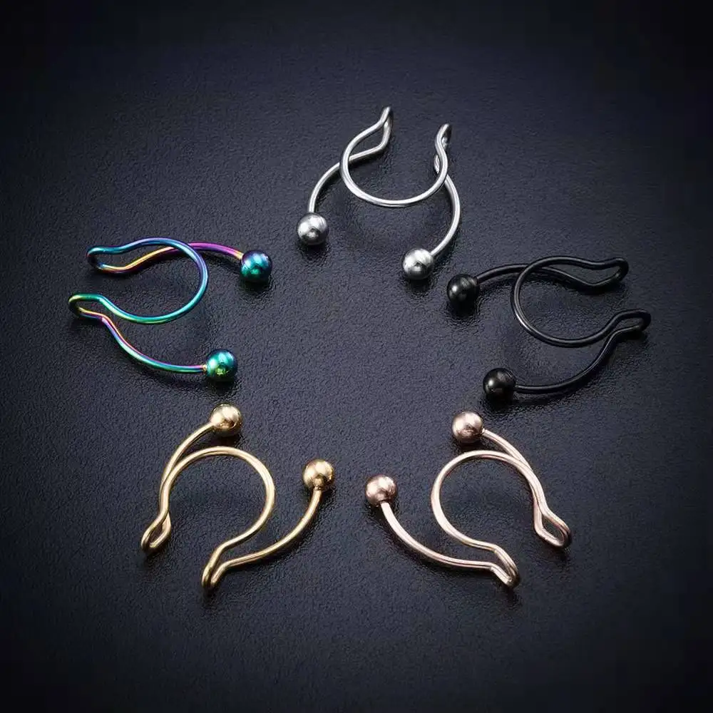 U Shaped Fake Nose Ring Hip Ho – обзор и цена Body Jewelry Nose Studs