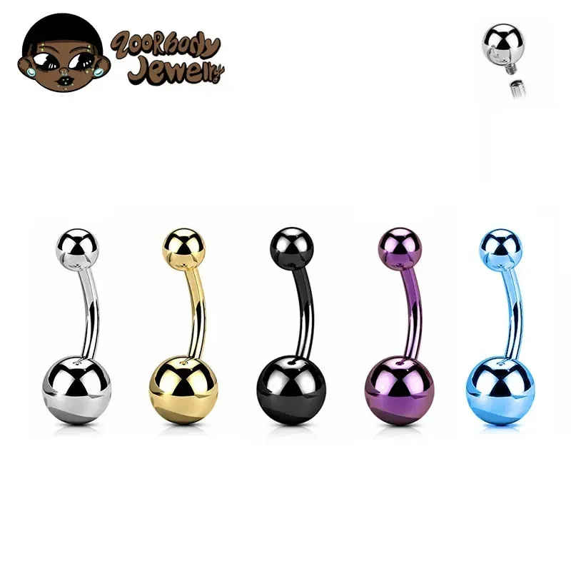 F136 Titanium Pierced Navel Ri – обзор и цена Belly Bar Titanium