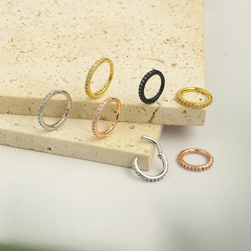 16G Clear CZ Nose Ring Hoop 31 – обзор и цена Body Jewelry Nose Studs
