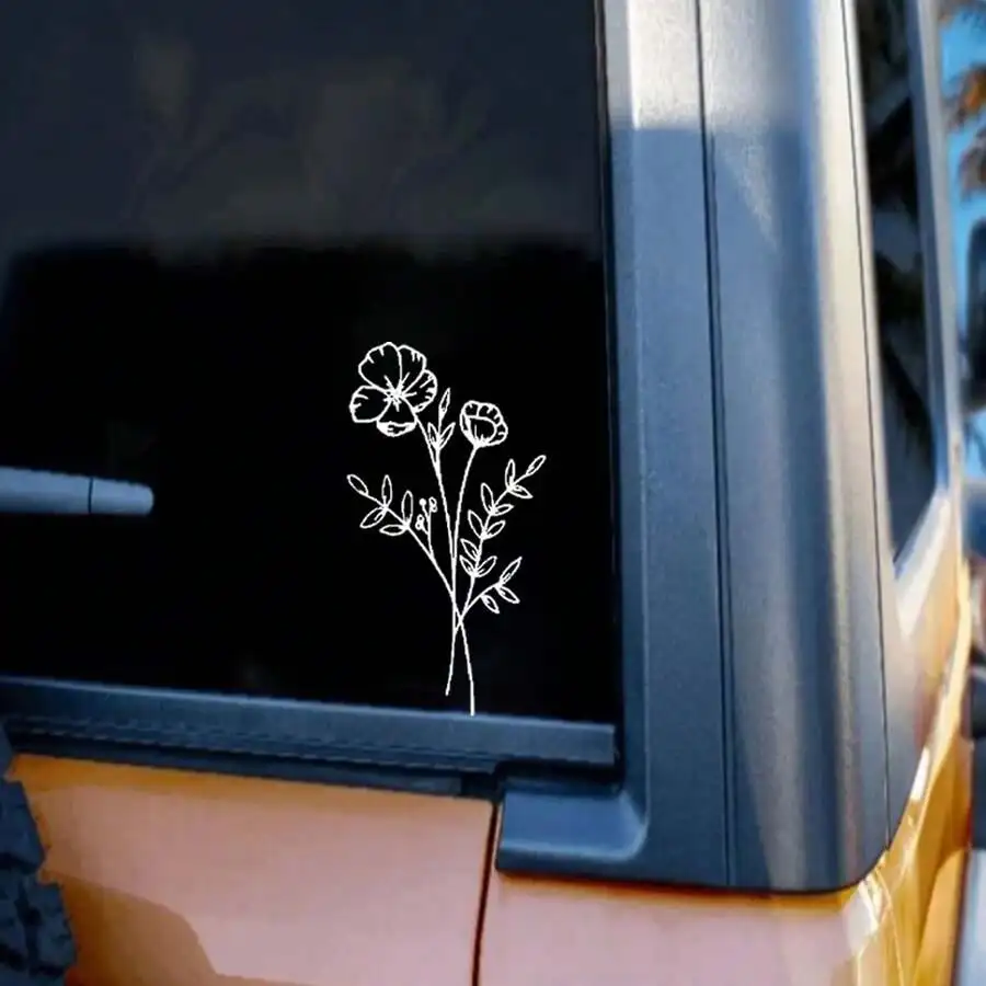 1pc Wild Flower Car Sticker, S – обзор и цена Body Jewelry And Piercing