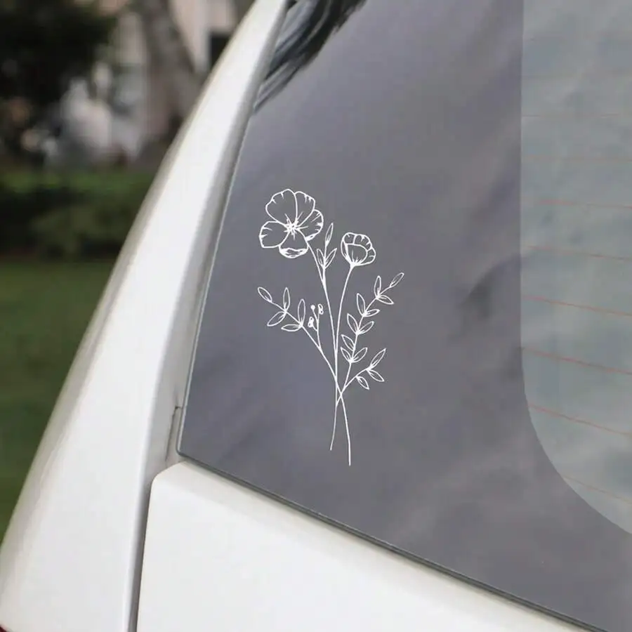 1pc Wild Flower Car Sticker, S – обзор и цена Body Jewelry And Piercing