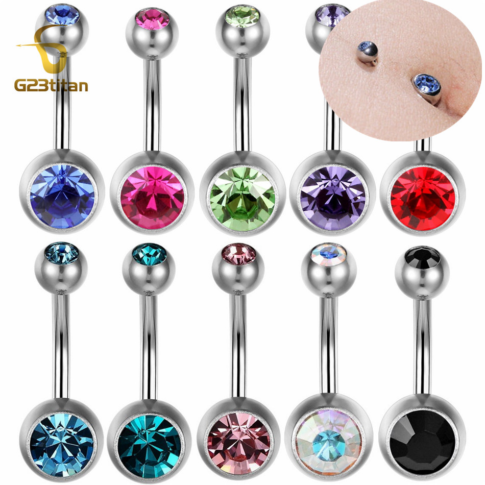 G23Titian 14G 8mm 10mm 12mm Su – обзор и цена Belly Bar Titanium