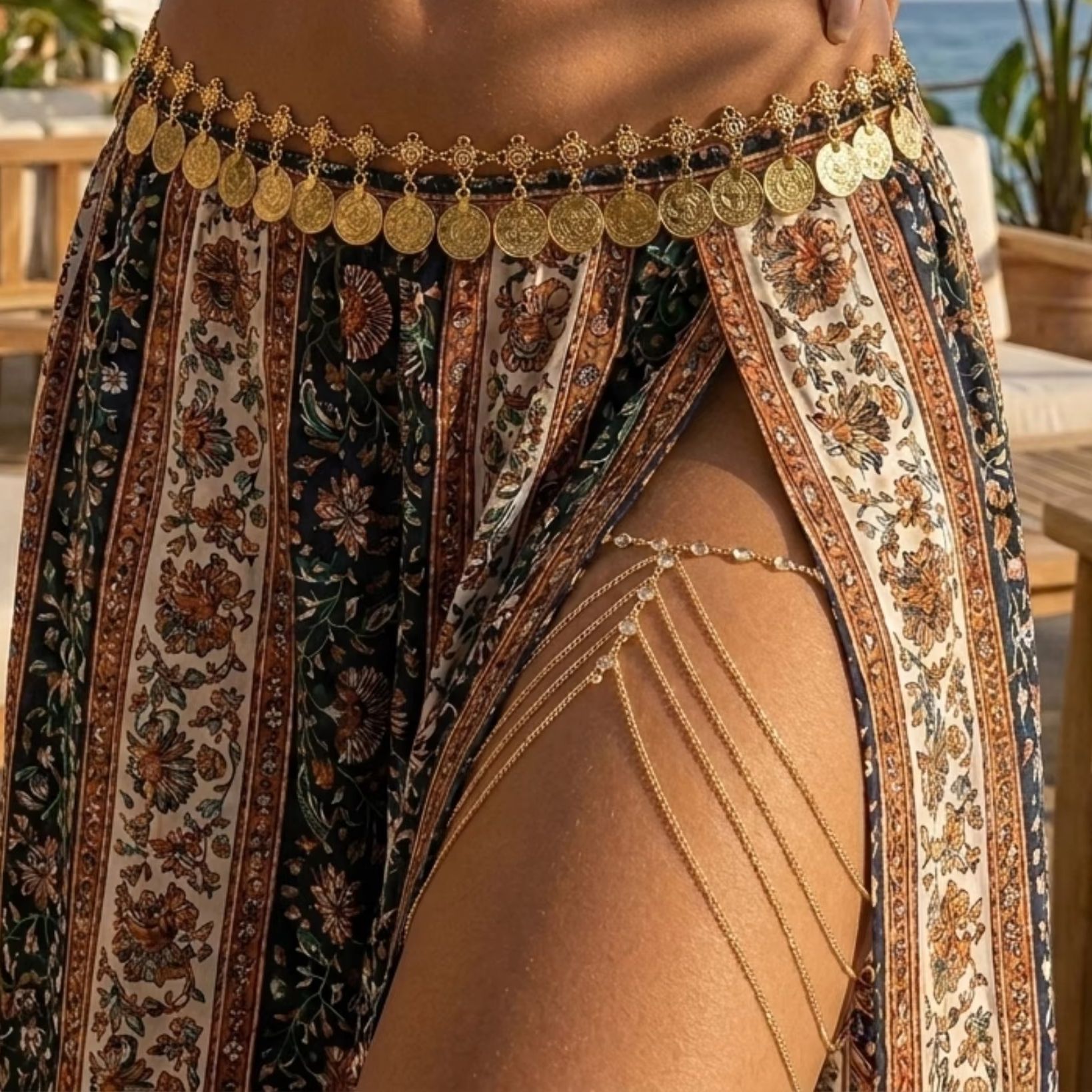 Sexy Crystal Bead Multilayer L – обзор и цена Body Jewelry Thigh Chain