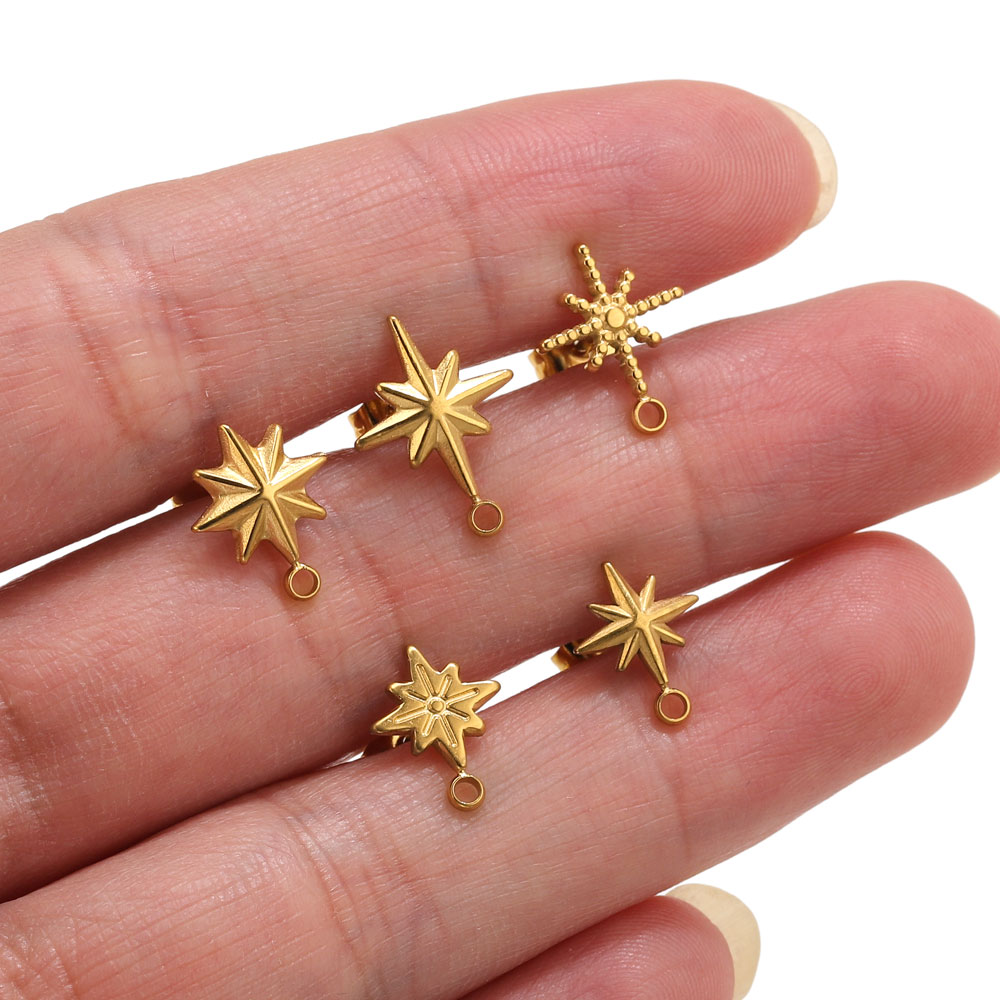 6pcs Stainless Steel Star Earr – обзор и цена Body Jewellery
