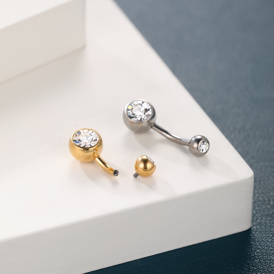 1PC G23 Titanium 14G Gold Colo – обзор и цена Belly Bar Titanium