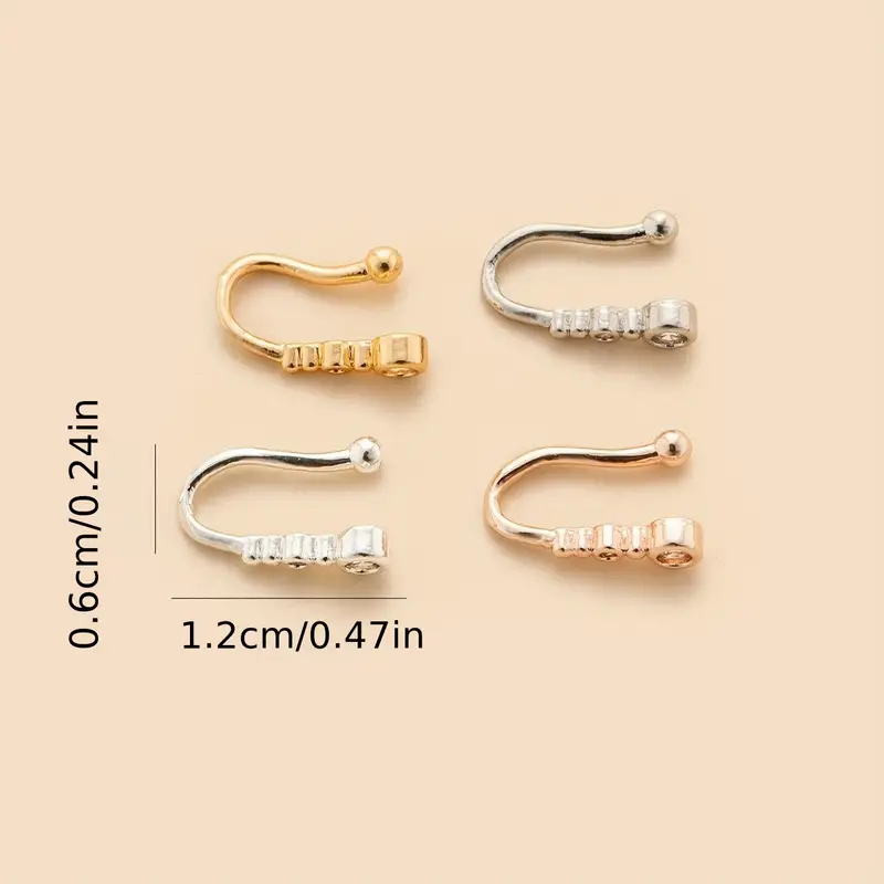 1pc U-Shape Non-Piercing Nose  – обзор и цена Body Jewelry Nose Studs