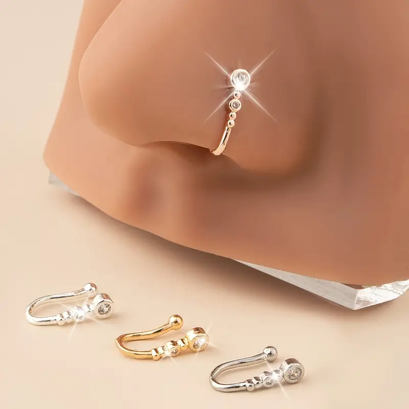 1pc U-Shape Non-Piercing Nose  – обзор и цена Body Jewelry Nose Studs
