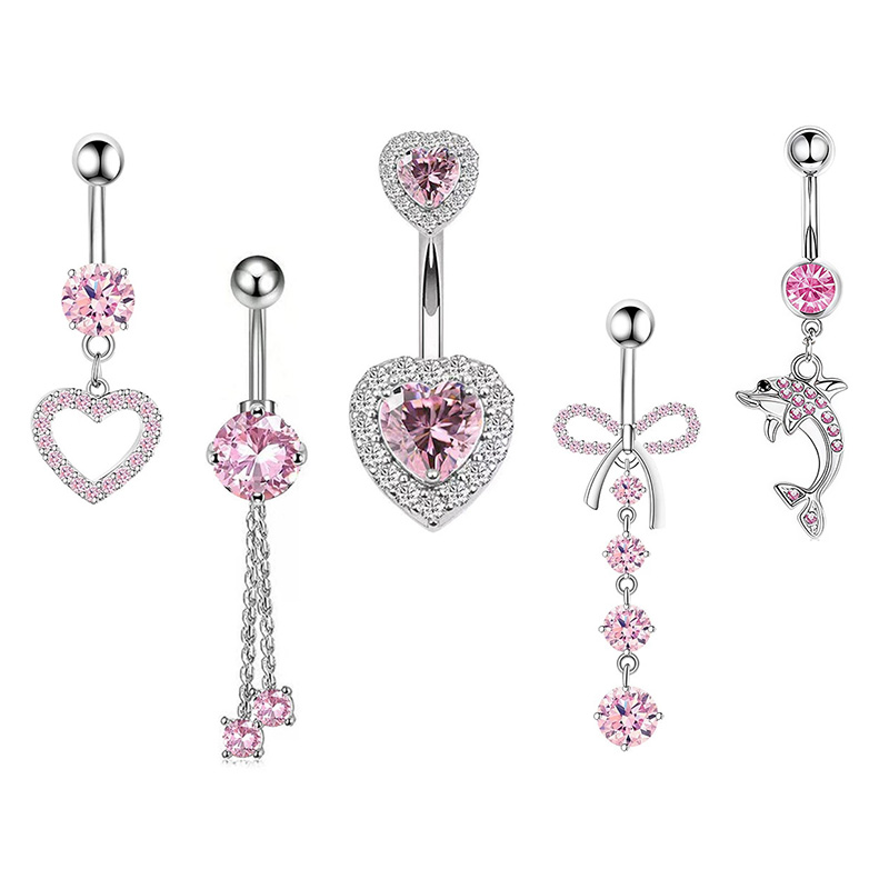 1PCS Pink Crown Belly Button R – обзор и цена Body Jewelry And Piercing