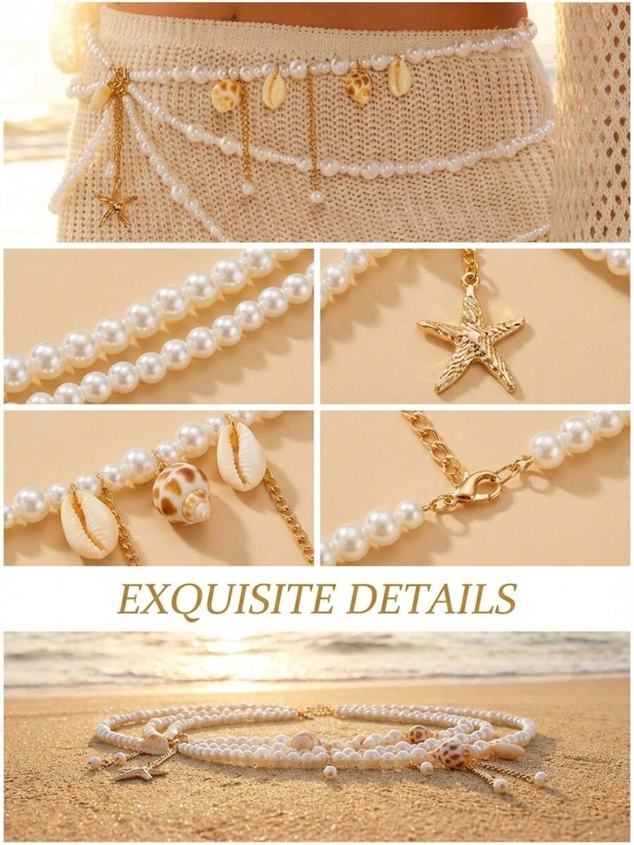 Three-layer beaded waist chain – обзор и цена Body Jewelry Waist