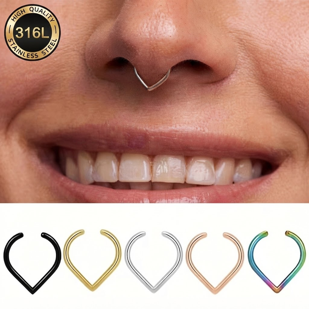 5Pcs Stainless Steel Fake Nose – обзор и цена Body Jewelry Nose Studs