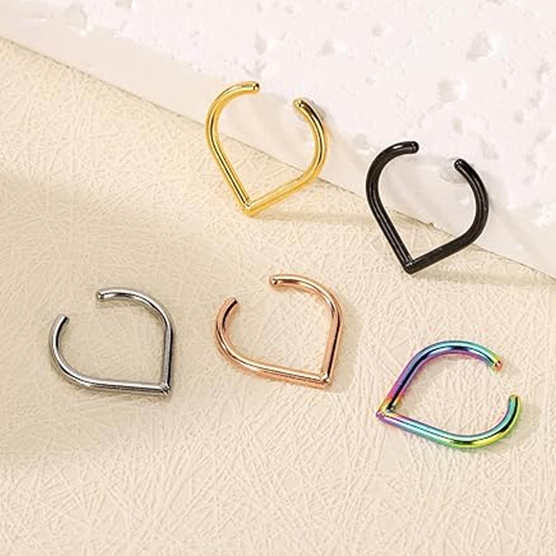 5Pcs Stainless Steel Fake Nose – обзор и цена Body Jewelry Nose Studs