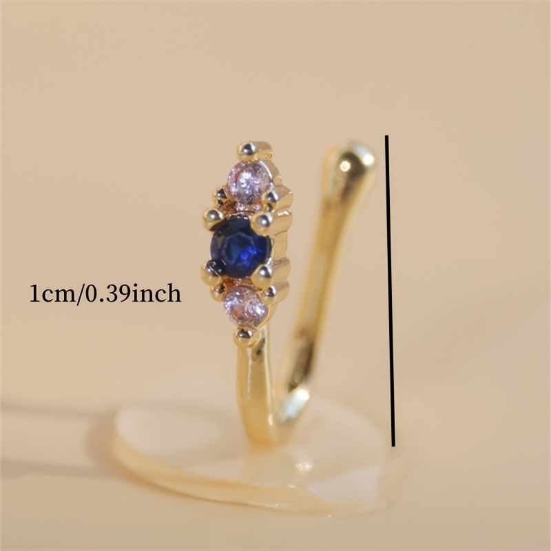 1-piece set of blue zircon nos – обзор и цена Body Jewelry Nose Studs