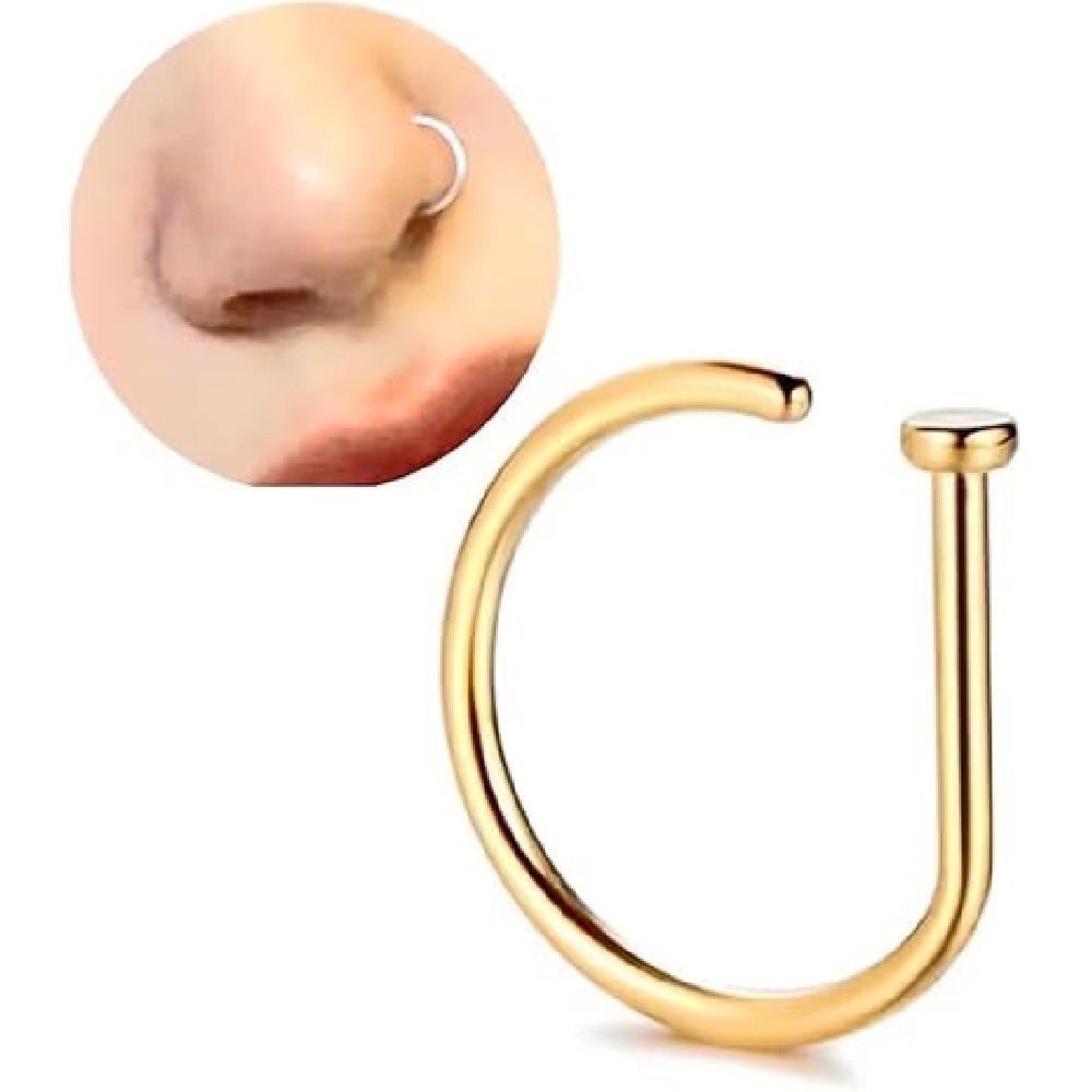 4 Pack Non Piercing D-Shaped N – обзор и цена Body Jewelry Nose Studs