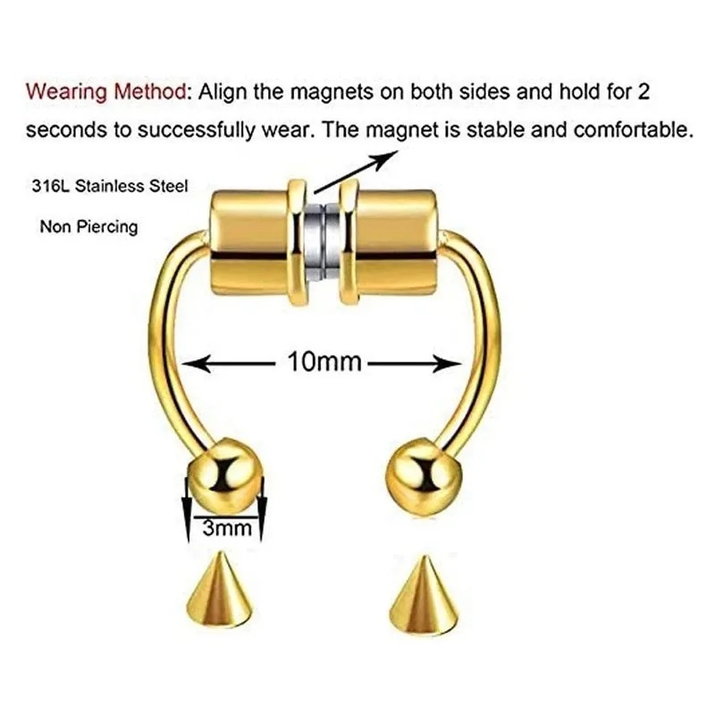 1/2/3/4/5Pcs Stainless Steel M – обзор и цена Body Jewelry Nose Studs