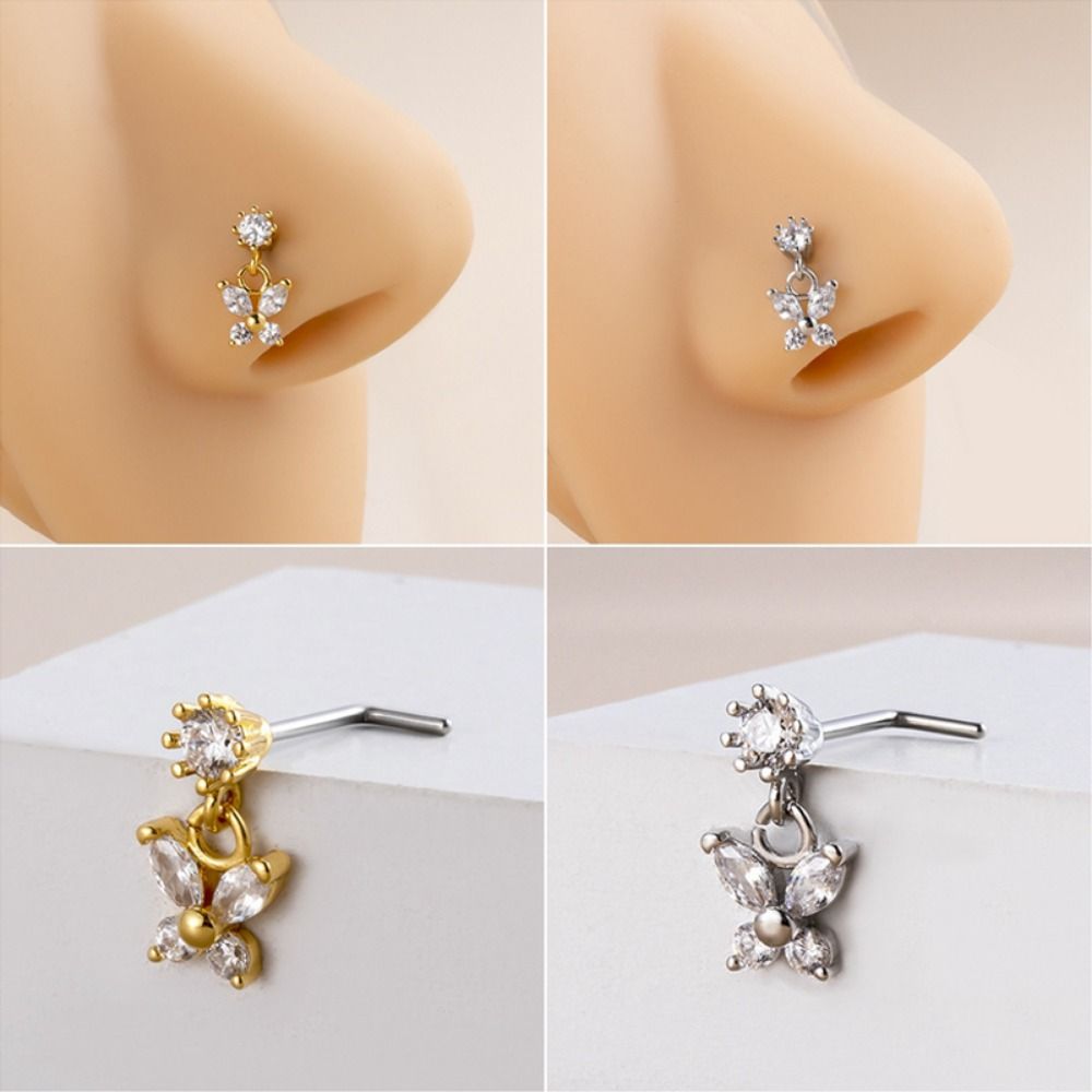 Fashion Stainless Steel Pierci – обзор и цена Body Jewelry Nose Studs
