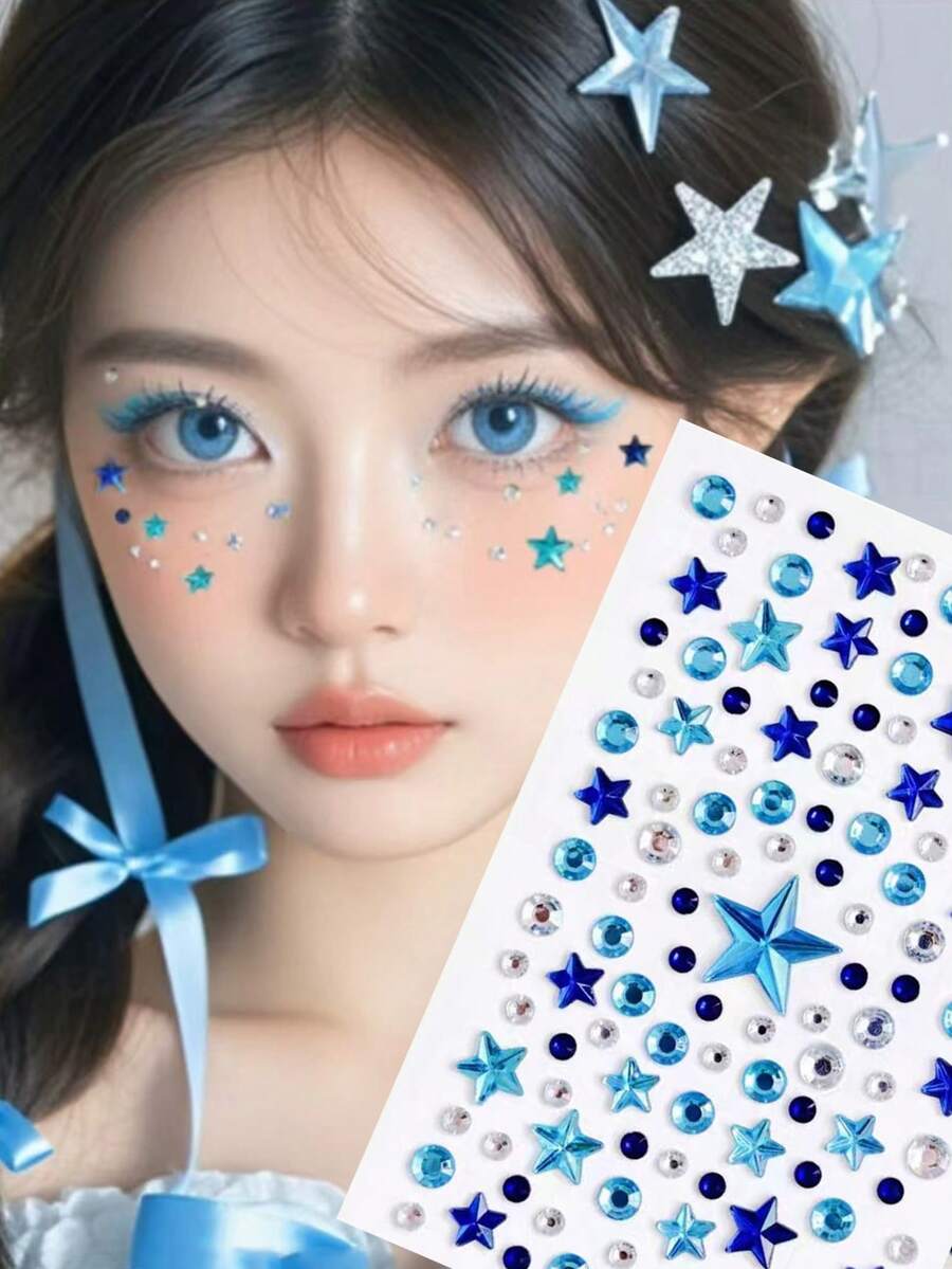 Blue Star And Crystal Face Gem – обзор и цена Body Jewelry And Piercing