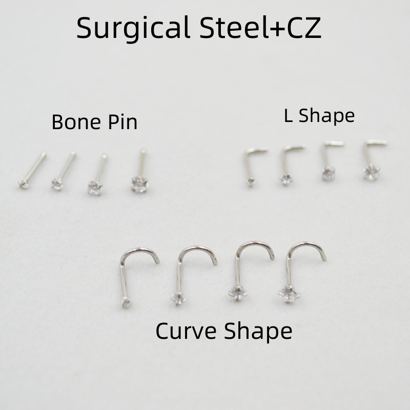 Wholesale 50pcs/Lot 20G Sliver – обзор и цена Nostril Screw Pin