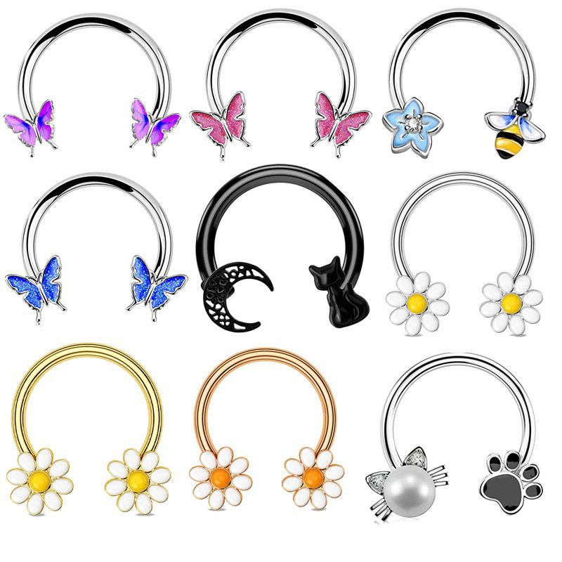 16G Septum Ring Daith Piercing – обзор и цена Body Jewelry Nose Studs