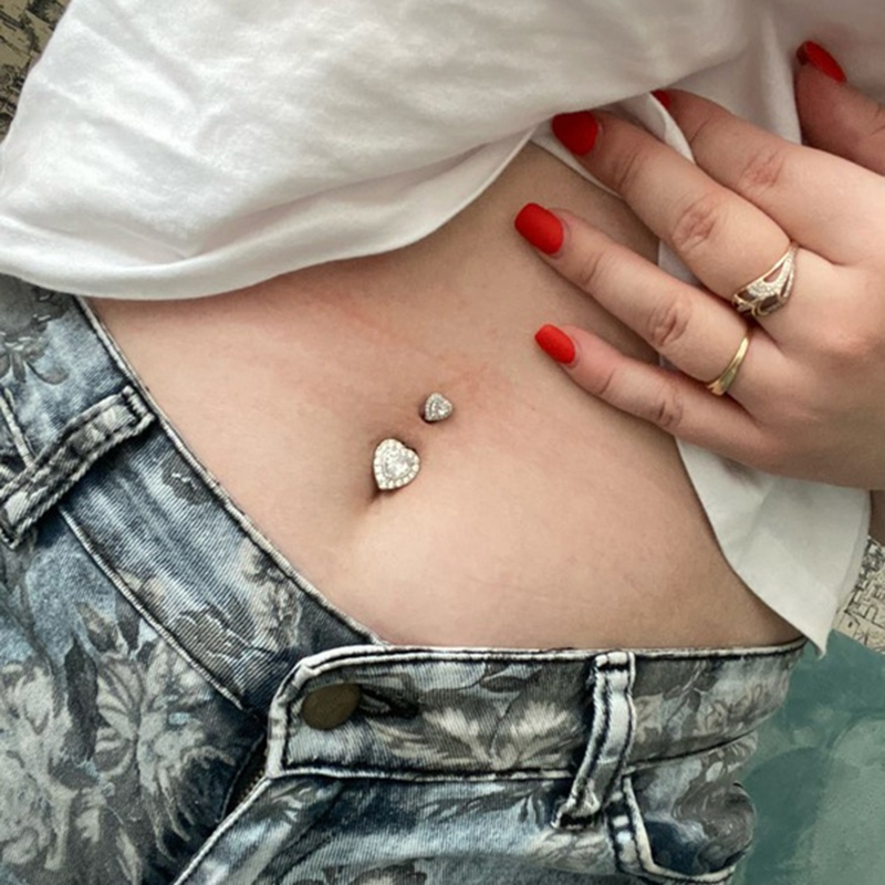 （Summer4）Crystal Heart Navel B – обзор и цена Body Jewelry And Piercing