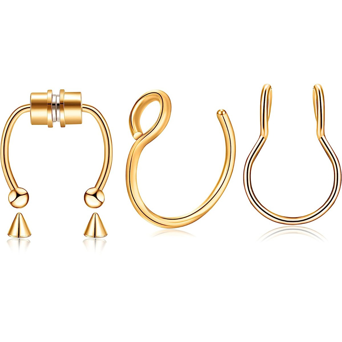 3Pcs Magnetic Fake Septum Ring – обзор и цена Body Jewelry Nose Studs