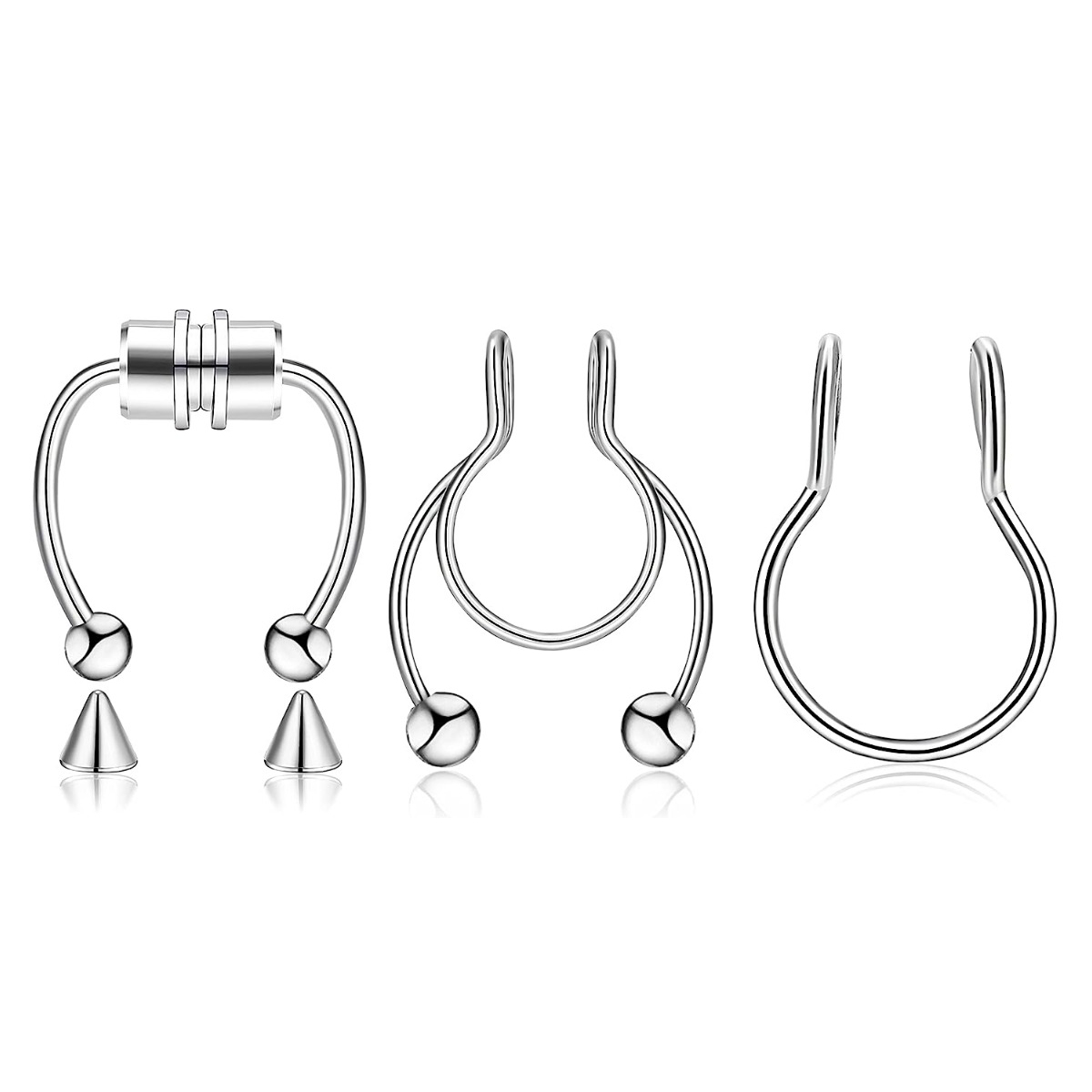 3Pcs Magnetic Fake Septum Ring – обзор и цена Body Jewelry Nose Studs