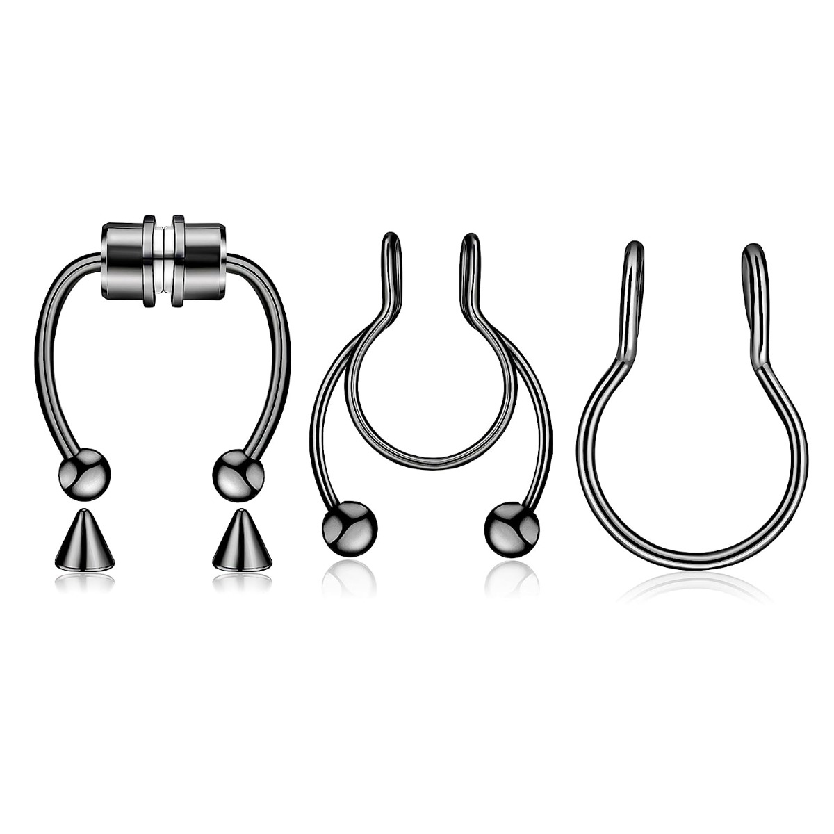 3Pcs Magnetic Fake Septum Ring – обзор и цена Body Jewelry Nose Studs