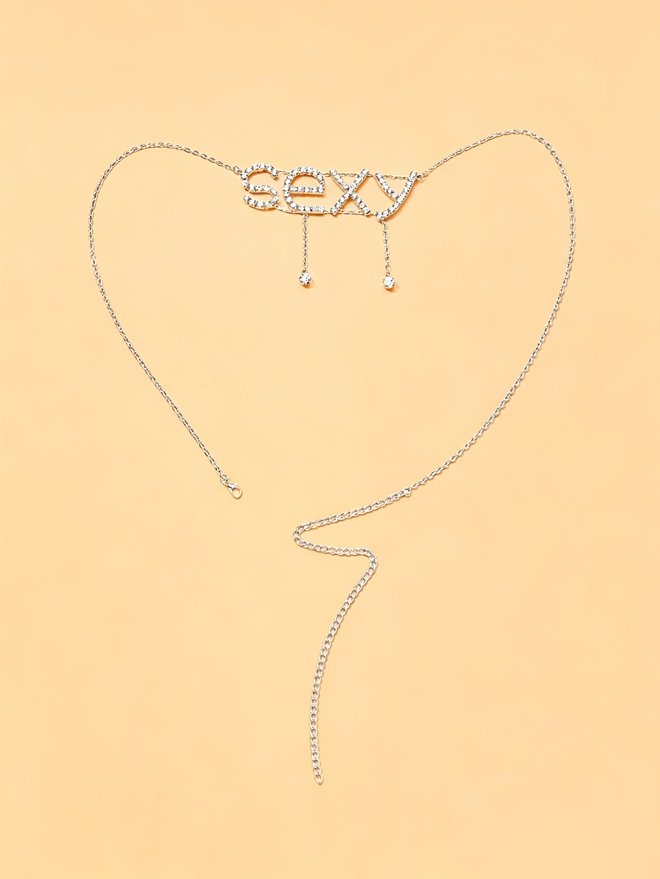 Rhinestone Sexy Letter Double  – обзор и цена Body Jewelry Y2K