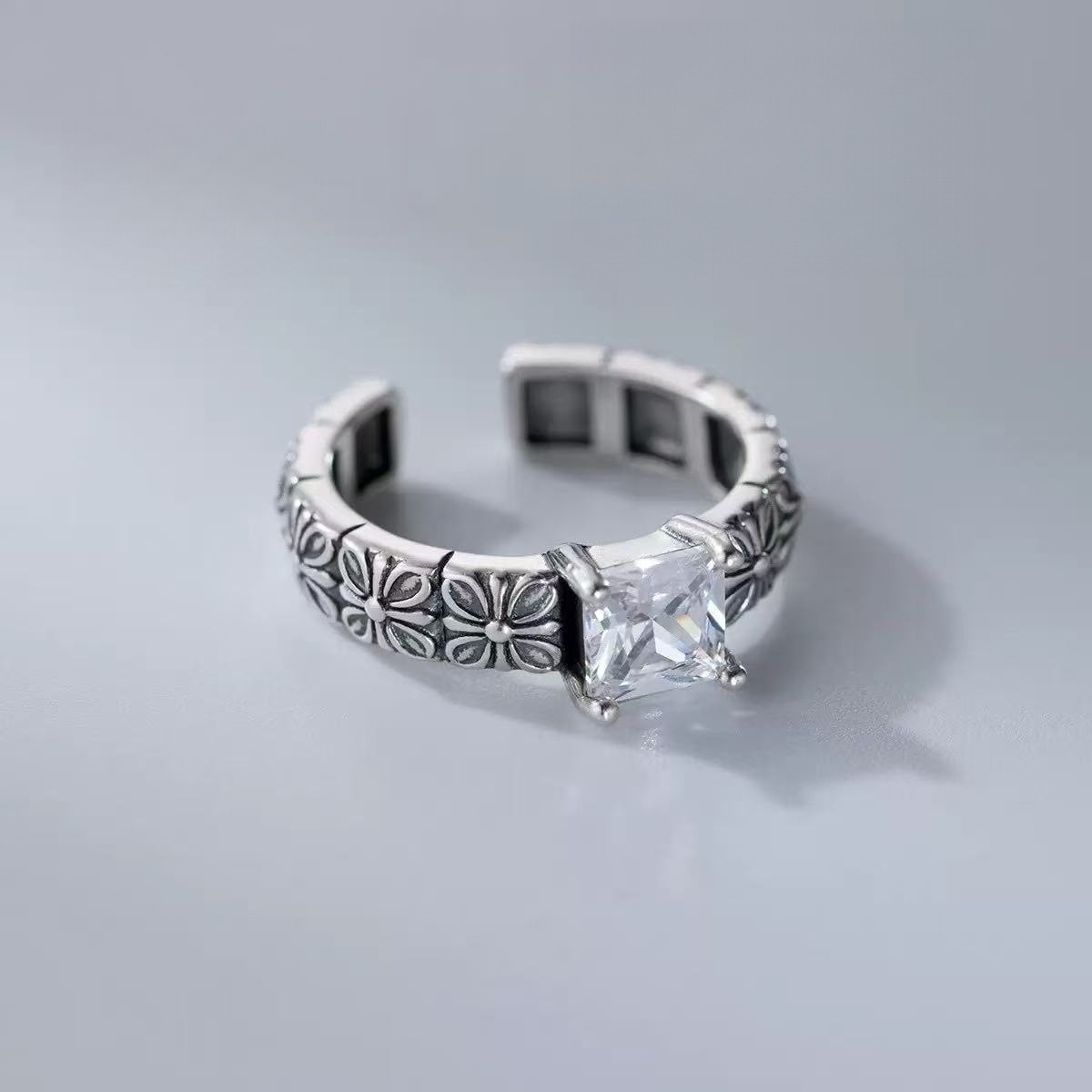 925 Sterling Silver Square Zir – обзор и цена Body Jewelry High Quality