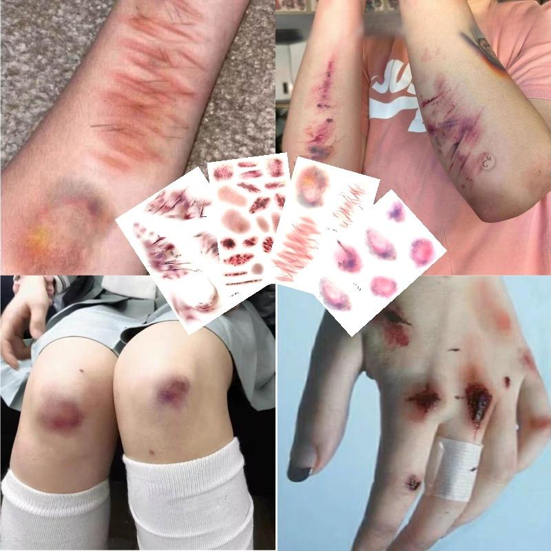 4 Sheets Halloween Wound Bruis – обзор и цена Body Jewelry Waterproof
