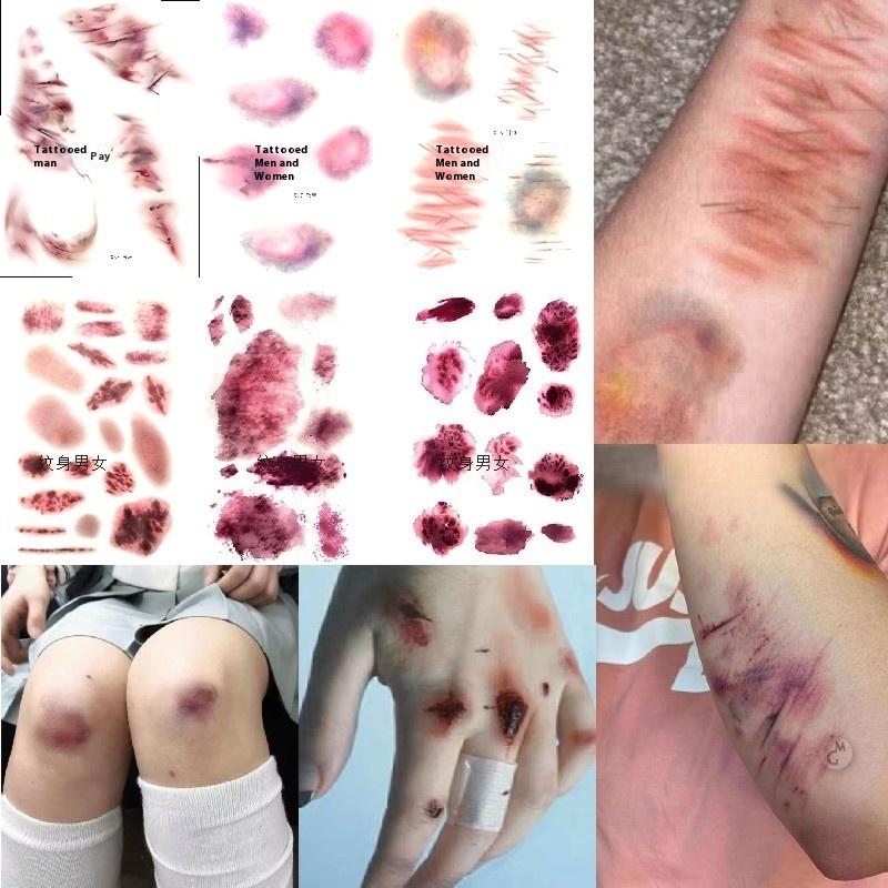 4 Sheets Halloween Wound Bruis – обзор и цена Body Jewelry Waterproof