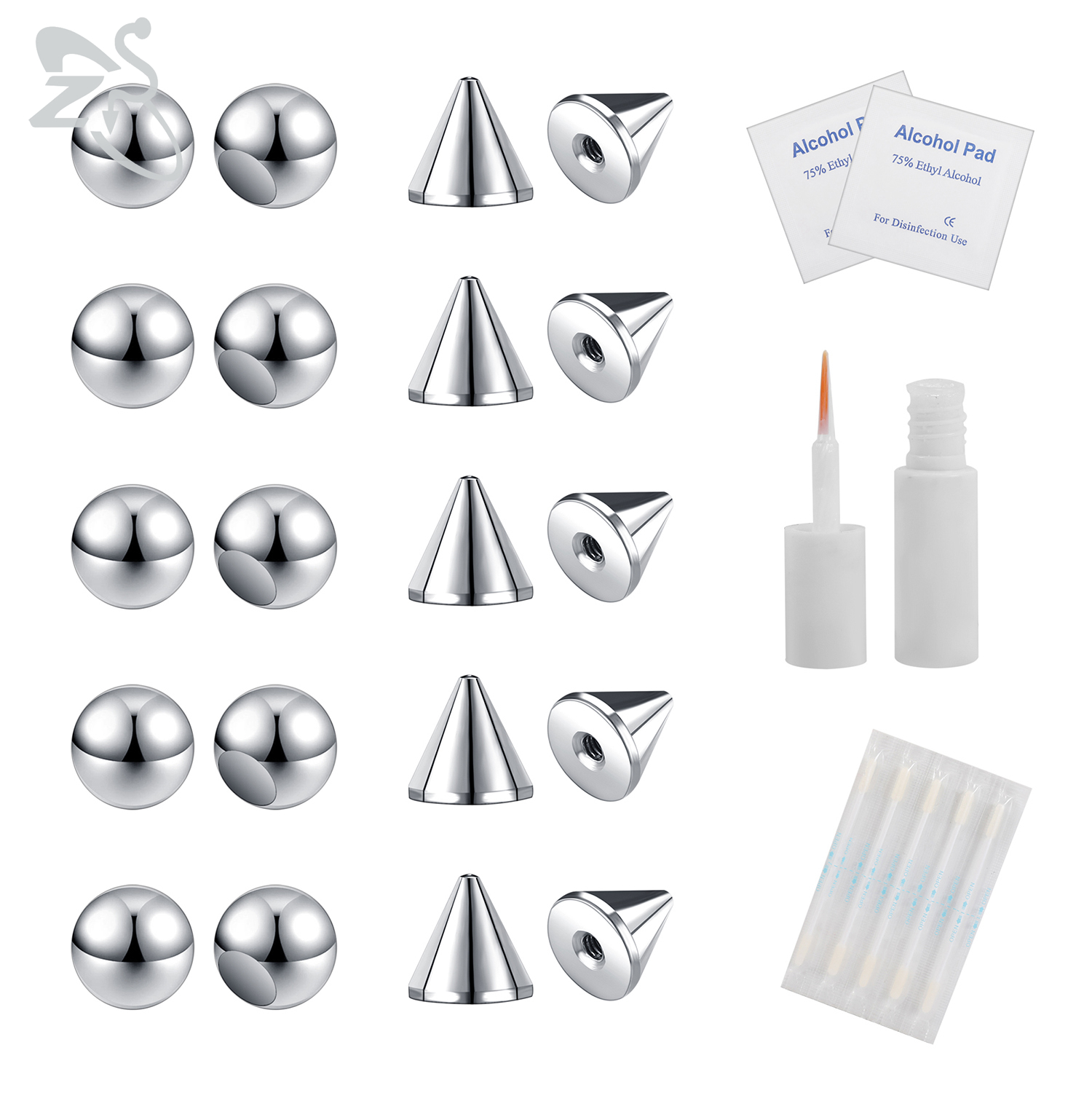 ZS 1 Set Fake Eyebrow Ring Men – обзор и цена Body Jewelry Nose Studs