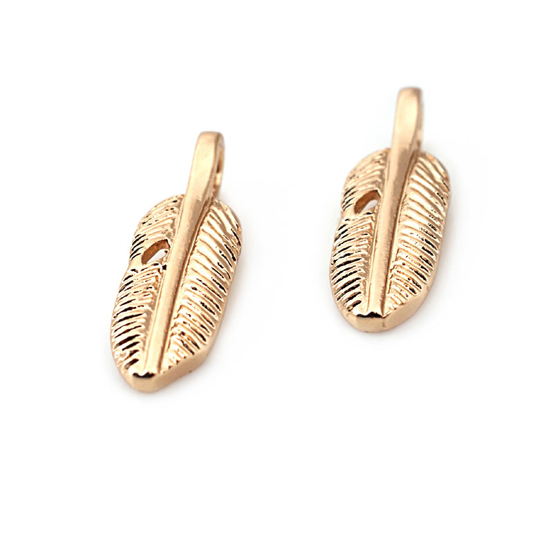 18K Gold Color Brass Feather C – обзор и цена Body Jewelry High Quality