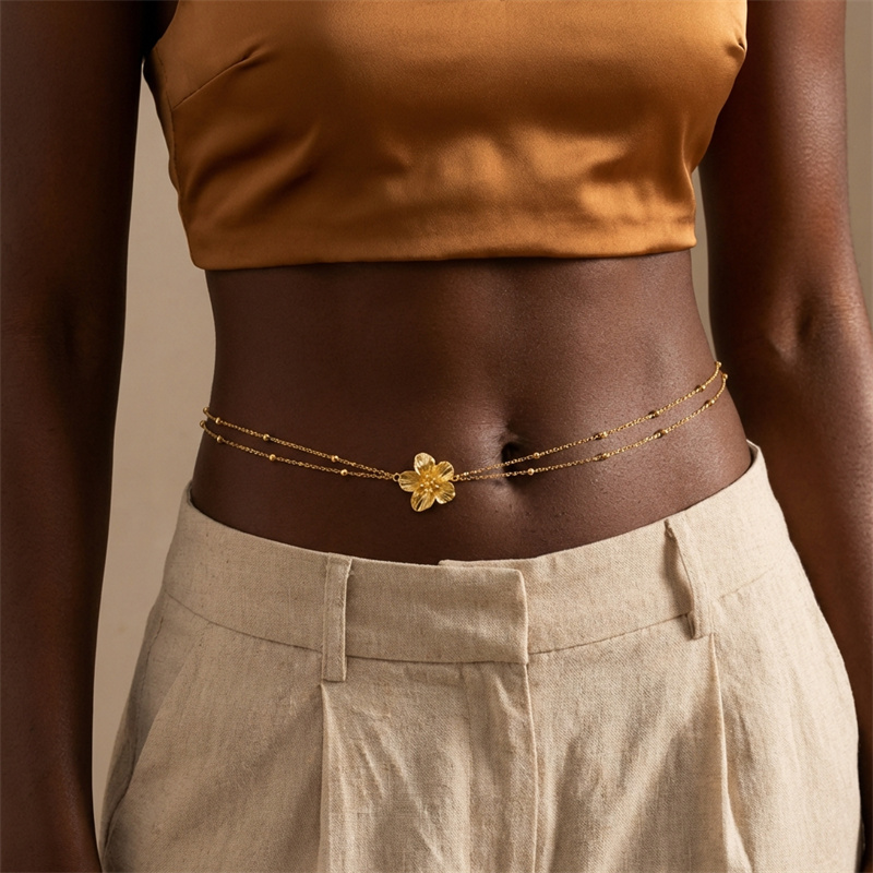 Simple Double Layers Belly Cha – обзор и цена Body Jewelry Y2K