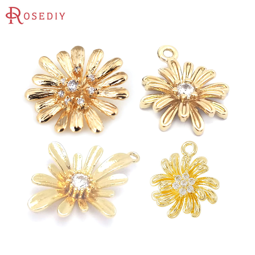 18K Gold Color Brass Sunflower – обзор и цена Body Jewelry High Quality