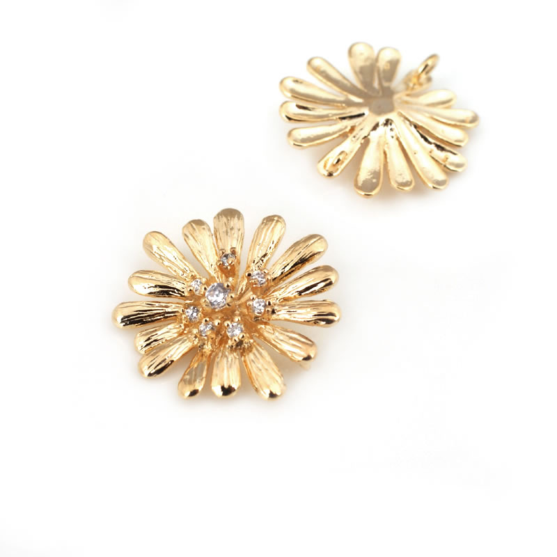 18K Gold Color Brass Sunflower – обзор и цена Body Jewelry High Quality