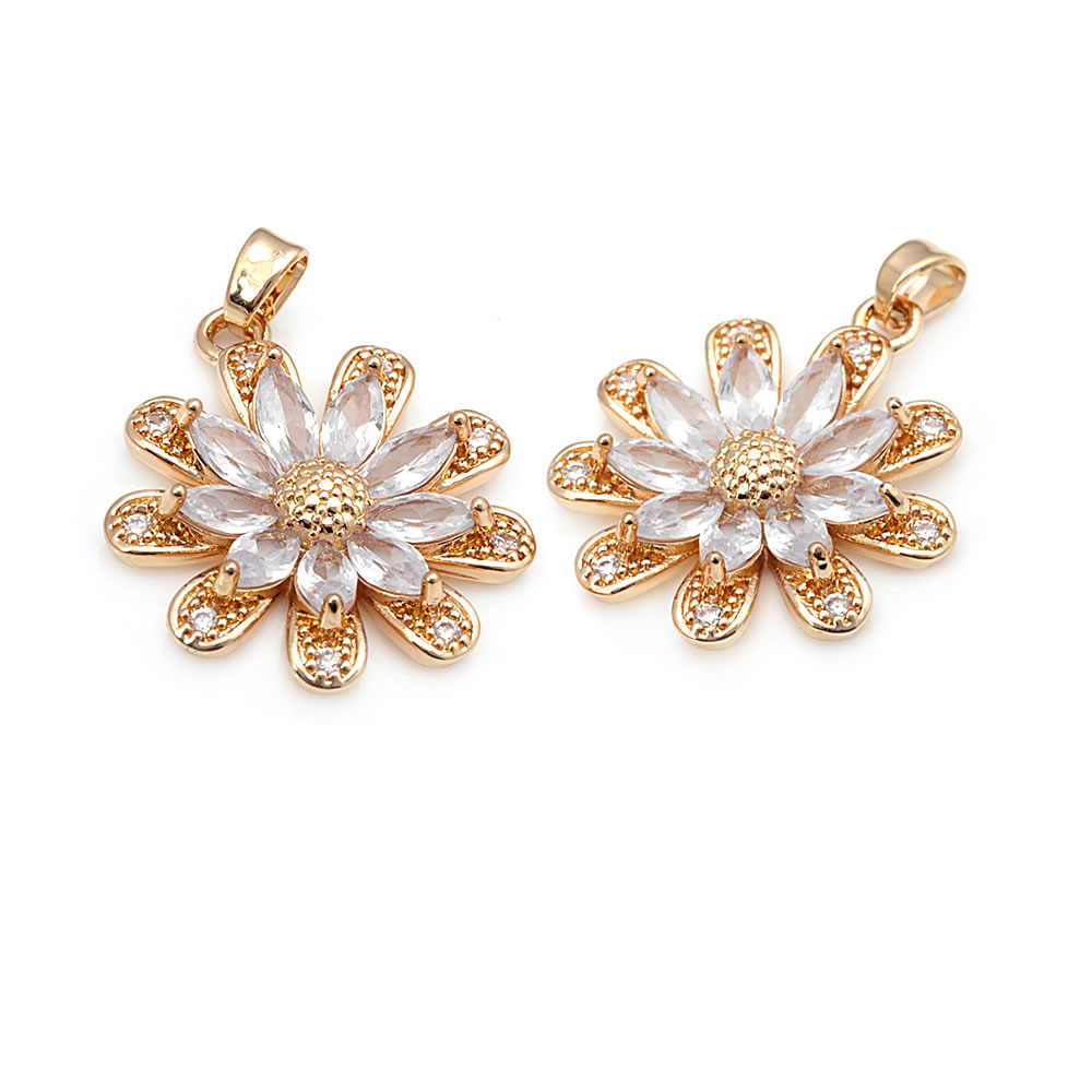 18K Gold Color Brass Sunflower – обзор и цена Body Jewelry High Quality