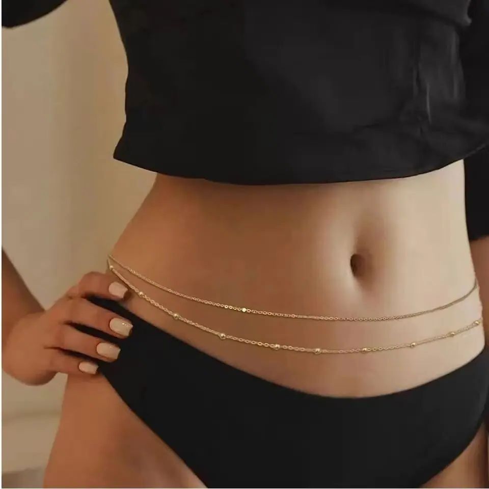 HipHop Double Layers Belly Cha – обзор и цена Body Jewelry Y2K