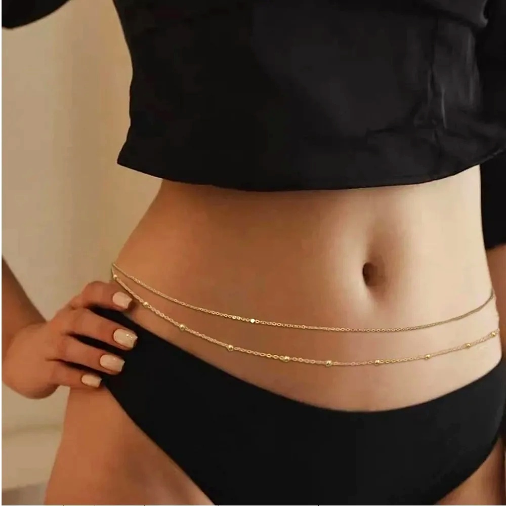 Double Layers Belly Chains for – обзор и цена Body Jewelry Y2K
