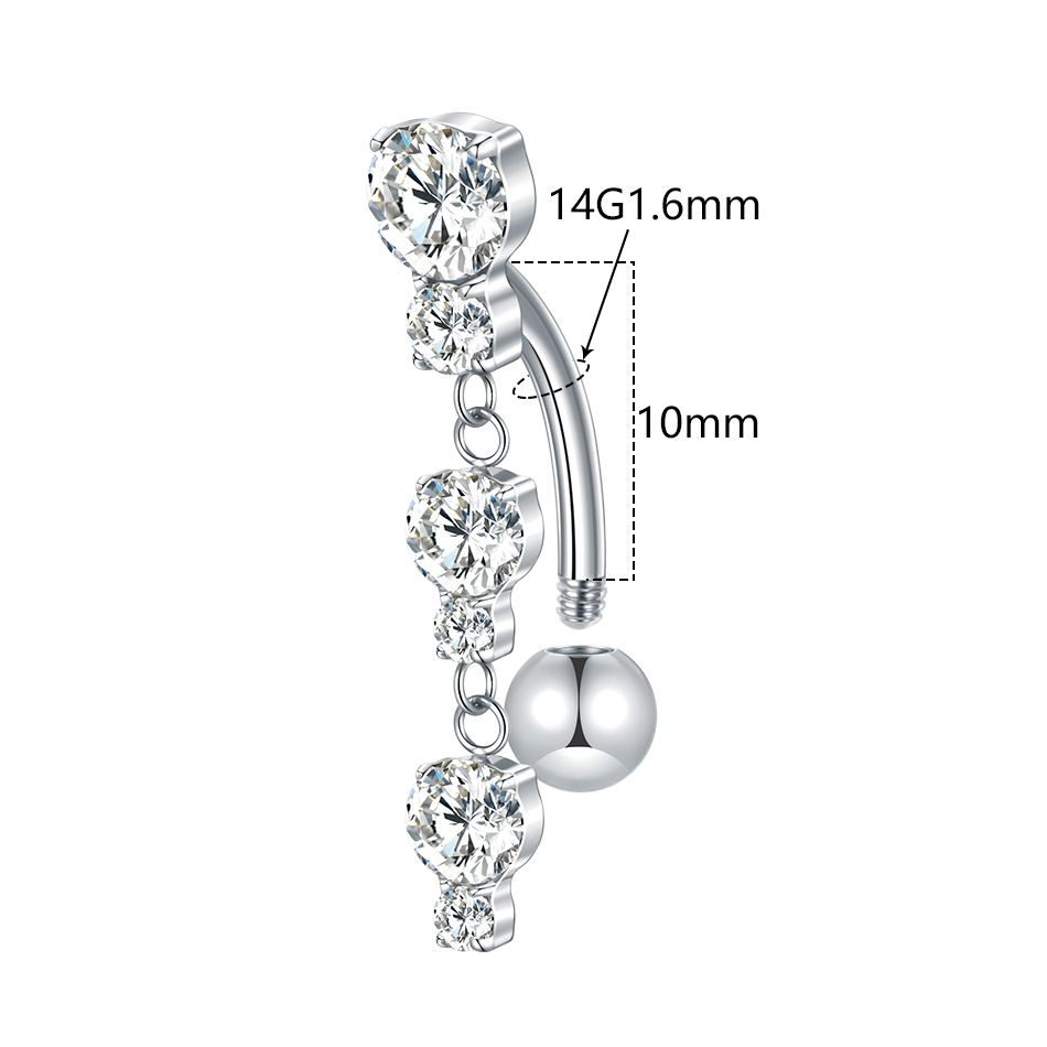 1/5PCS Titanium Reversed Bar C – обзор и цена Belly Bar Titanium