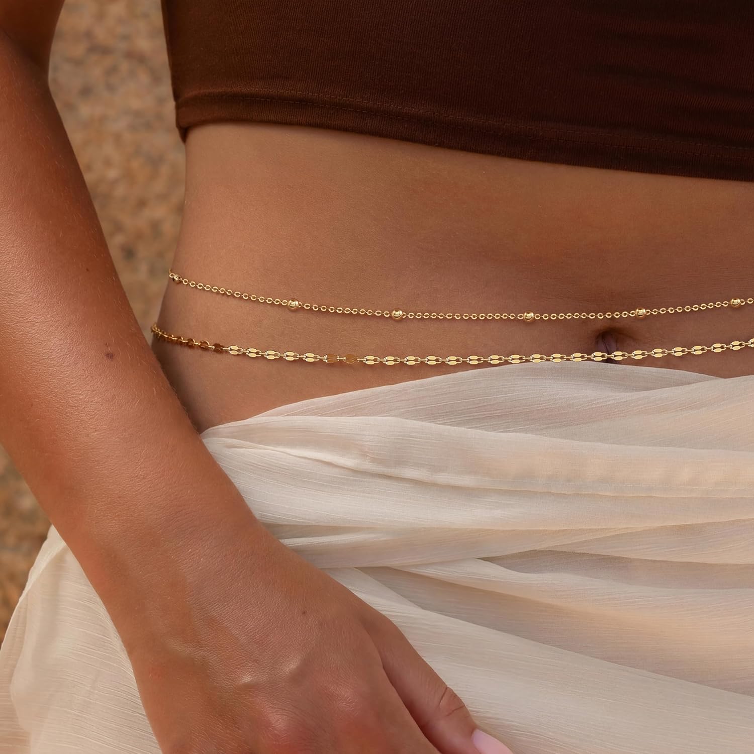 14K Gold Plated Waist Chain Wo – обзор и цена Body Jewelry For Women