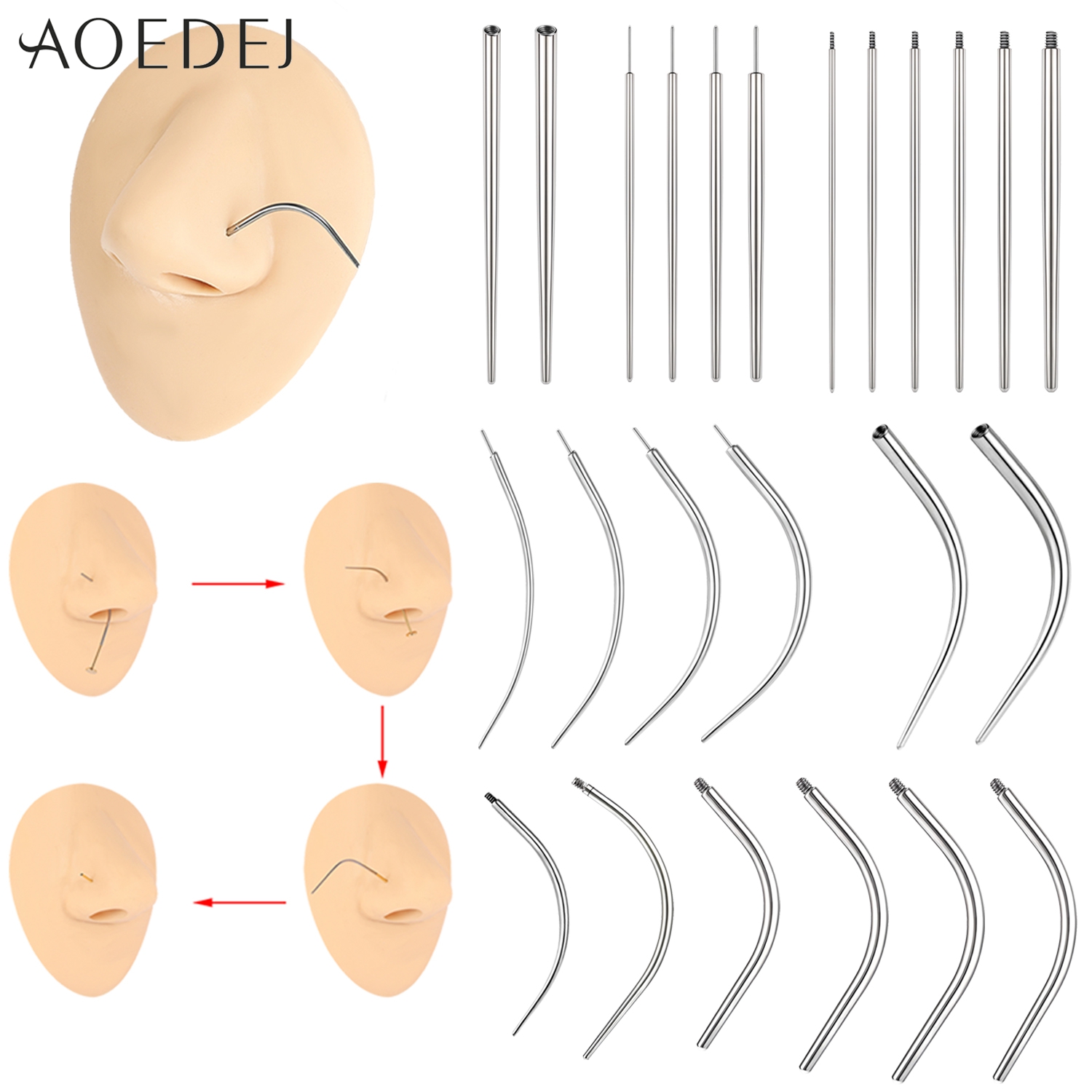 AOEDEJ 1 Piece Stainless Steel – обзор и цена Nostril Screw Pin